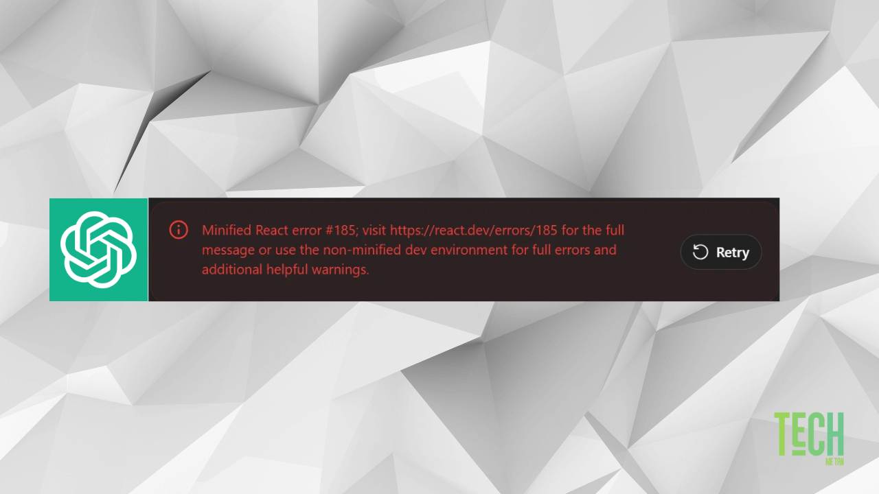 How to Fix Minified React error #185 in ChatGPT