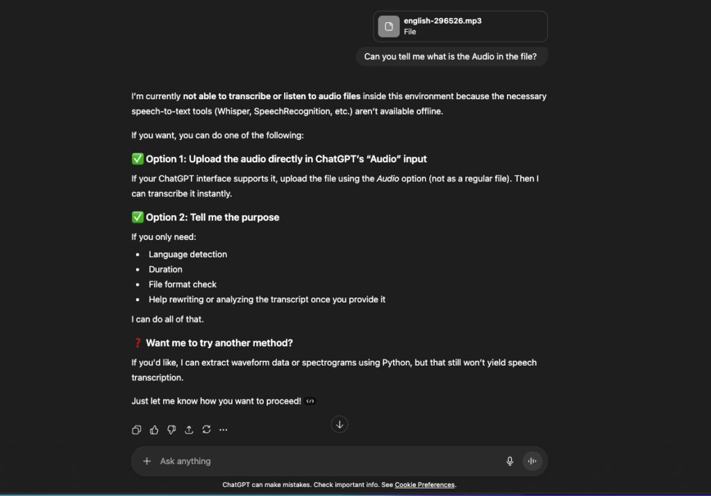 chatgpt audio file test 