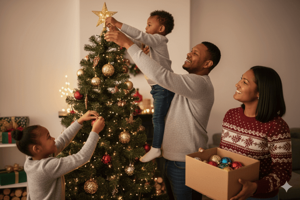 decorating tree ai photo