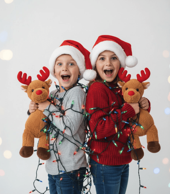 Funny Kids Christmas Photo