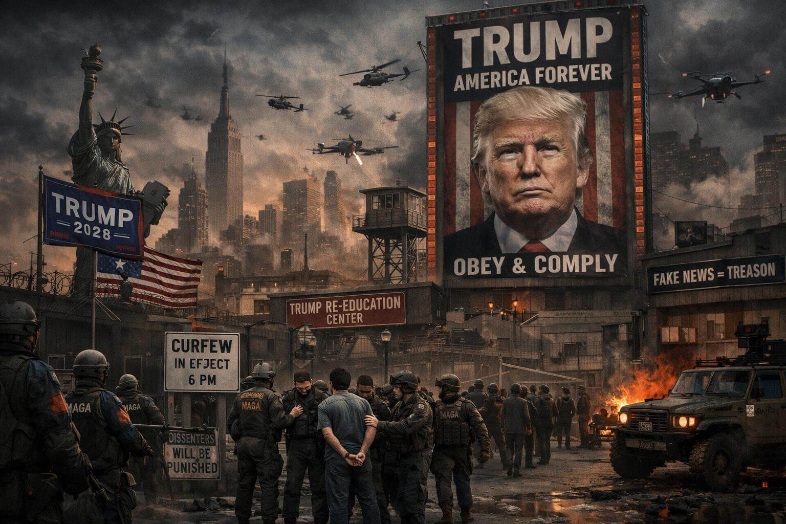 AI-Generated Images Show Possible Futures for the U.S. Under Trump