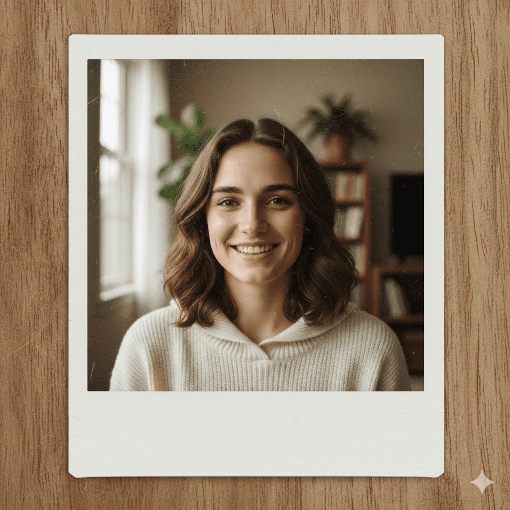 Vintage Polaroid-Style Portrait