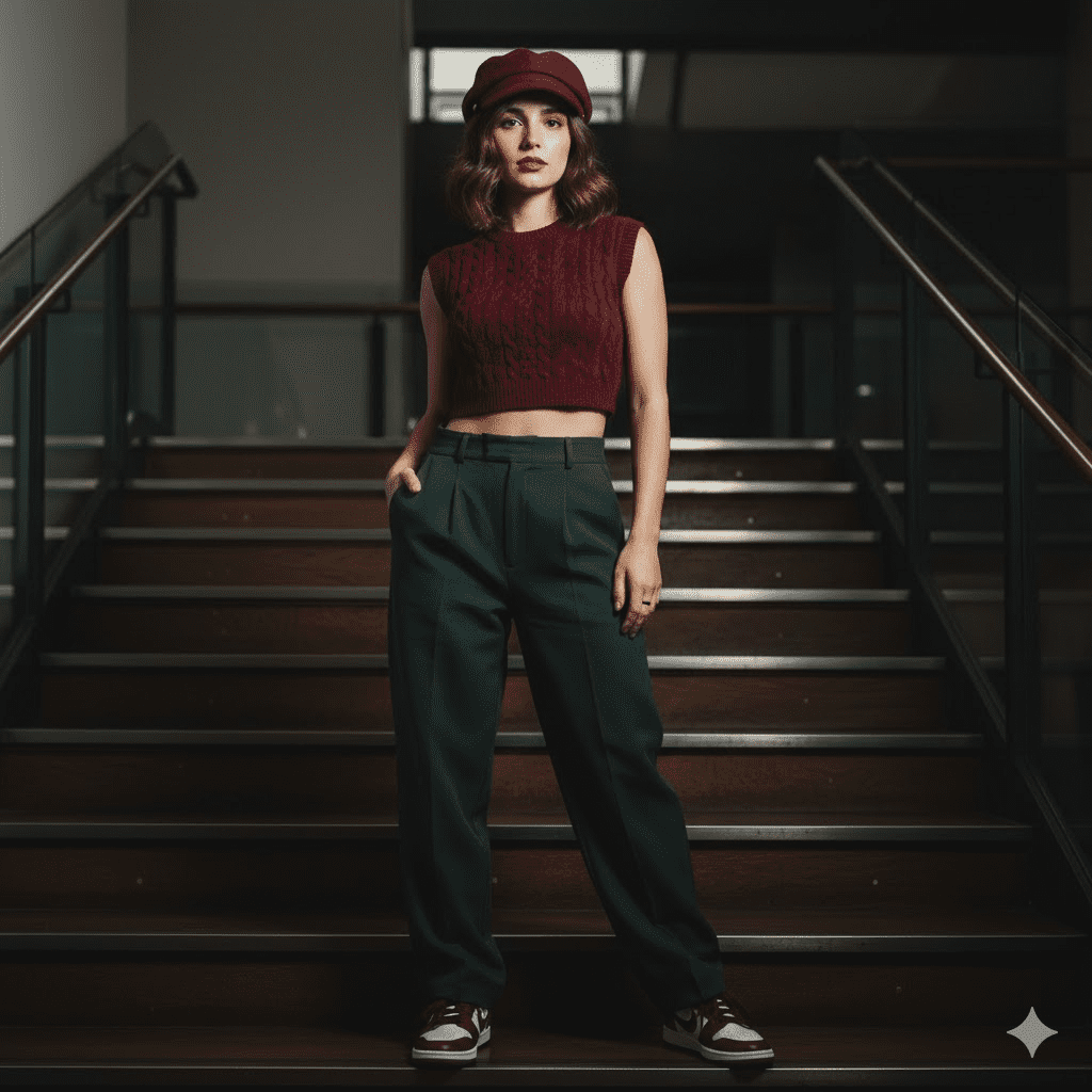 Moody Staircase Fashion Editorial (Girl)